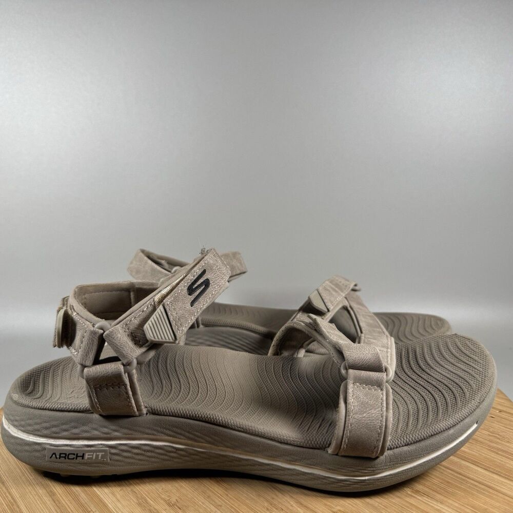 Skechers Go Golf Arch Fit Spikeless Golf Sandals Womens Taupe